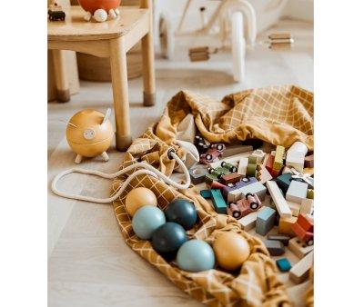 Sacco Play & Go Organic Checks Mustard