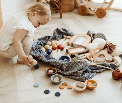 Sacco Play & Go Organic Checks Blue