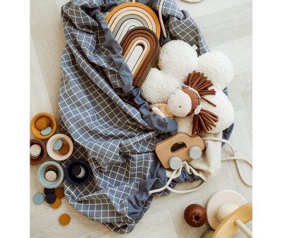 Sacco Play & Go Organic Checks Blue