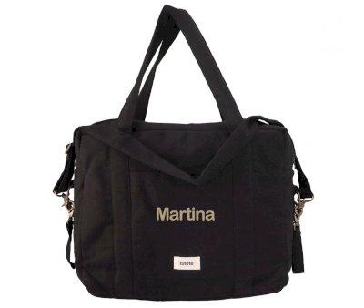 Sac Poussette Bb Cotton Noir Personnalisable