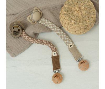 Chupetero BIBS Trenzado Ivory/Vanilla