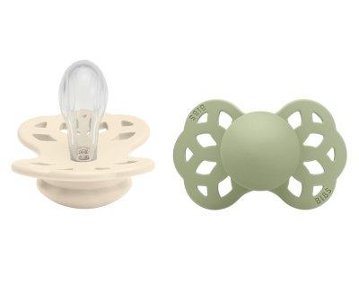 2 BIBS Infinity Pacifiers Symmetrical Ivory/Sage
