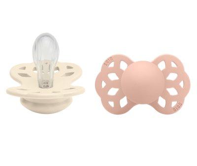 2 Chupetes BIBS Infinity Simtrica Ivory/Blush