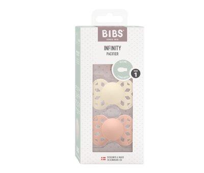 2 Chupetes BIBS Infinity Simtrica Ivory/Blush