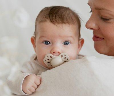 2 Chupetes BIBS Infinity Simtrica Ivory/Blush
