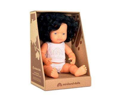 Mueca Pelo Moreno Rizado 38 cm