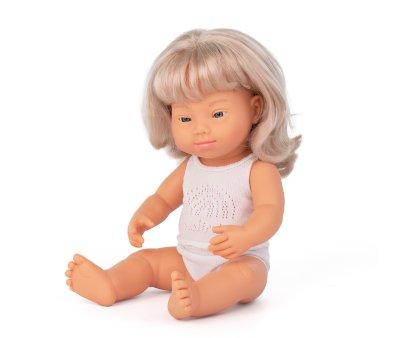 Mueca Sndrome Down Rubia 38 cm