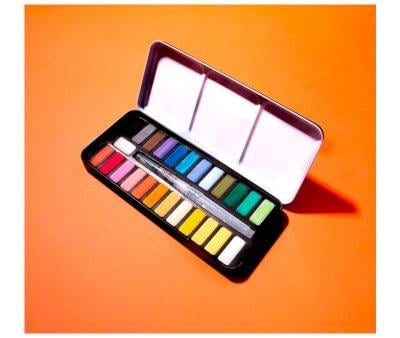Para a nossa paleta de aquarela de 24 cores