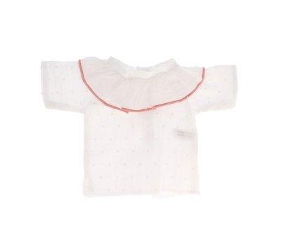 Cutie Ruffle Pink Plumeti Shirt for Doll