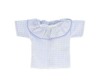 Light Blue Ruffle Vichy Shirt for Light Blue Doll