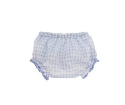 Culotte Vichy Azul Celeste para Mueco