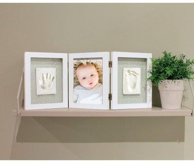 Cadre triple blanc pour empreinte digitale
