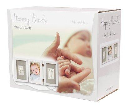 Cadre triple blanc pour empreinte digitale