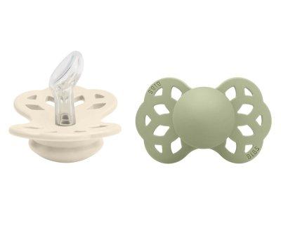 2 Succhietti BIBS Infinity Ivory/Sage Anatomica Silicone