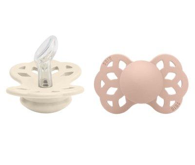 2 Chupetes BIBS Infinity Anatmica Ivory/Blush