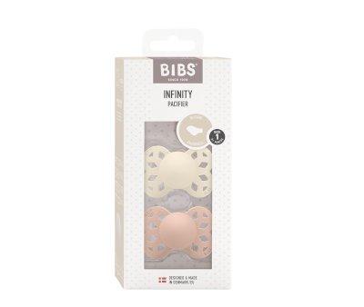 2 Chupetes BIBS Infinity Anatmica Ivory/Blush