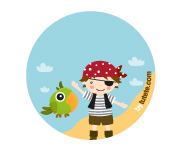 Pack de 3 Badges Personnalisables Pirate