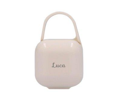 Guarda chupeta Square Personalizado Ivory