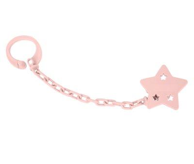 Porta Chupeta Estrela Personalizado Blush