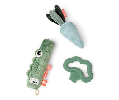 Set of 3 Sensory Toys Tiny Croco Green