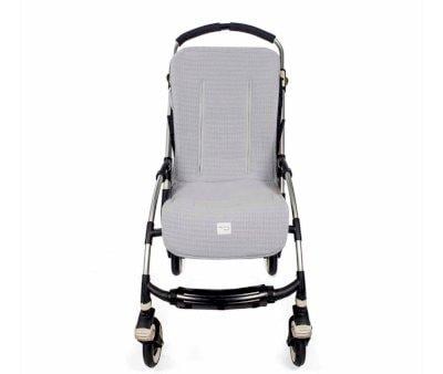 Stroller Cushion I Love Vichy Grey