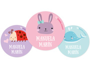 Lot de 3 Badges Personnalisables Lapin