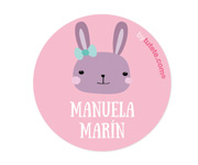 Lot de 3 Badges Personnalisables Lapin