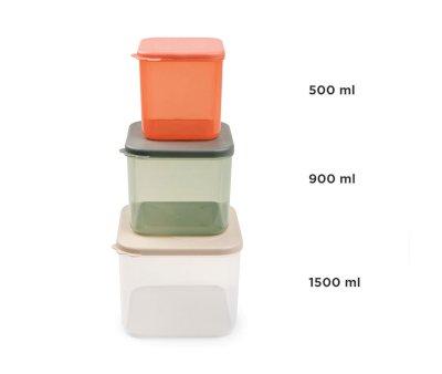 3 Lunch Boxes Elphee L Colour Mix