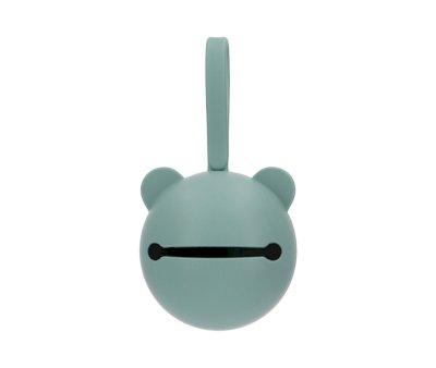 Guarda chupeta Silicone  Bear Light Sage