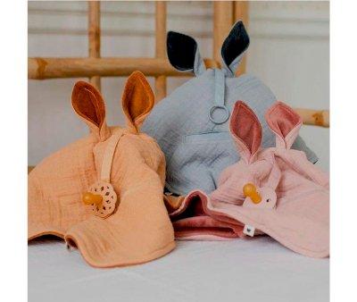 Doudou Kangaroo BIBS Cornflower