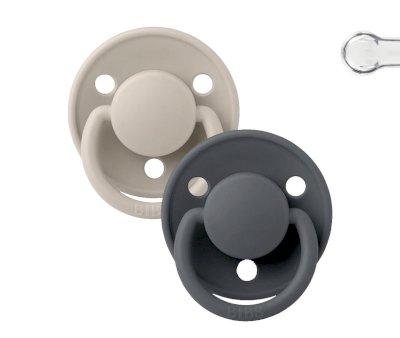 2 Chupetas BIBS de silicone De Lux Sand/Iron
