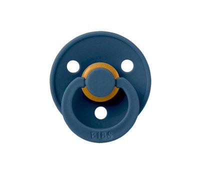 2 Chupetes BIBS Colour Round Dusty Blue/Steel Blue