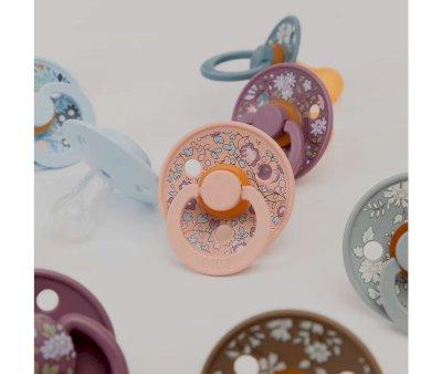 2 BIBS Colour Pacifiers Round Liberty Capel Fossil Grey Mix