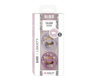 2 BIBS Colour Pacifiers Round Liberty Capel Fossil Grey Mix