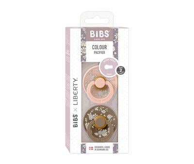 2 BIBS Pacifiers Colour Round Liberty Capel Blush Mix