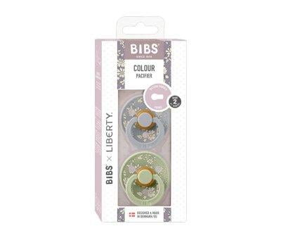 2 BIBS Colour Pacifiers Round Liberty Capel Sage Mix