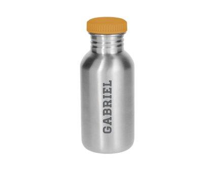 Garrafa de Ao Bsica Mostarda Personalizvel 500ml