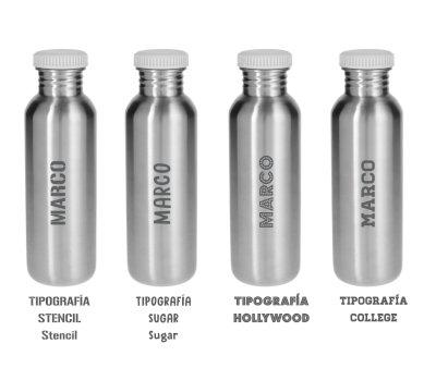 Garrafa de Ao Bsica Mostarda Personalizvel 350ml