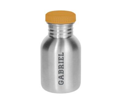 Garrafa de Ao Bsica Mostarda Personalizvel 350ml