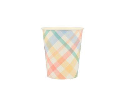 8 copos Plaid Pattern