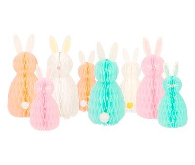 8 coelhinhos em forma de favo de mel
