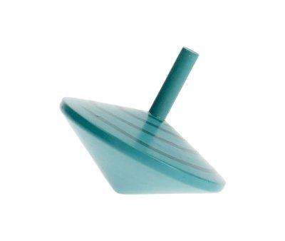Peonza de Madera Espiral Azul