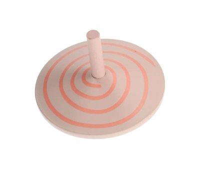 Peonza de Madera Espiral Rosa