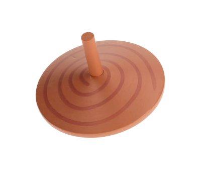 Peonza de Madera Espiral Marrn Claro