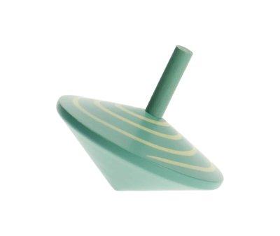 Peonza de Madera Espiral Verde Oscuro