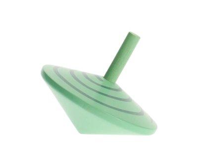 Peonza de Madera Espiral Verde Claro