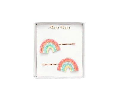 2 Clipes Rainbow Glitter