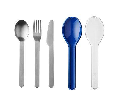 3 Personalised Cutlery with Vivid Blue Case