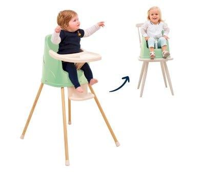 Chaise haute volutive 2 en 1 Youpla Green