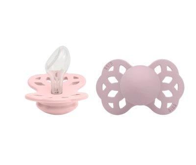 2 Succhietti BIBS Infinity Blossom/Dusky Lilac Anatomica Silicone